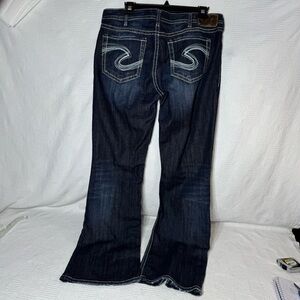 SILVER NATSUKI bootcut Jeans Thick Thread sz W33 L31 Dark Wash‎